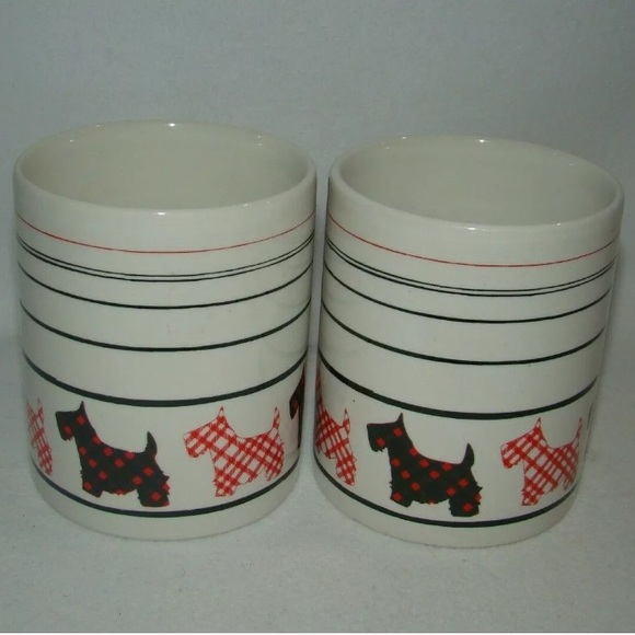 Plaid Scottish Terrier Mugs Set - Picture 3 of 5